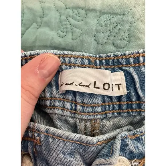 Loft The Palazzo Womens Zip Up Denim Palazzo Pants Light Wash Size 12 - Picture 5 of 12